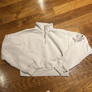 TNA cropped quarter zip
